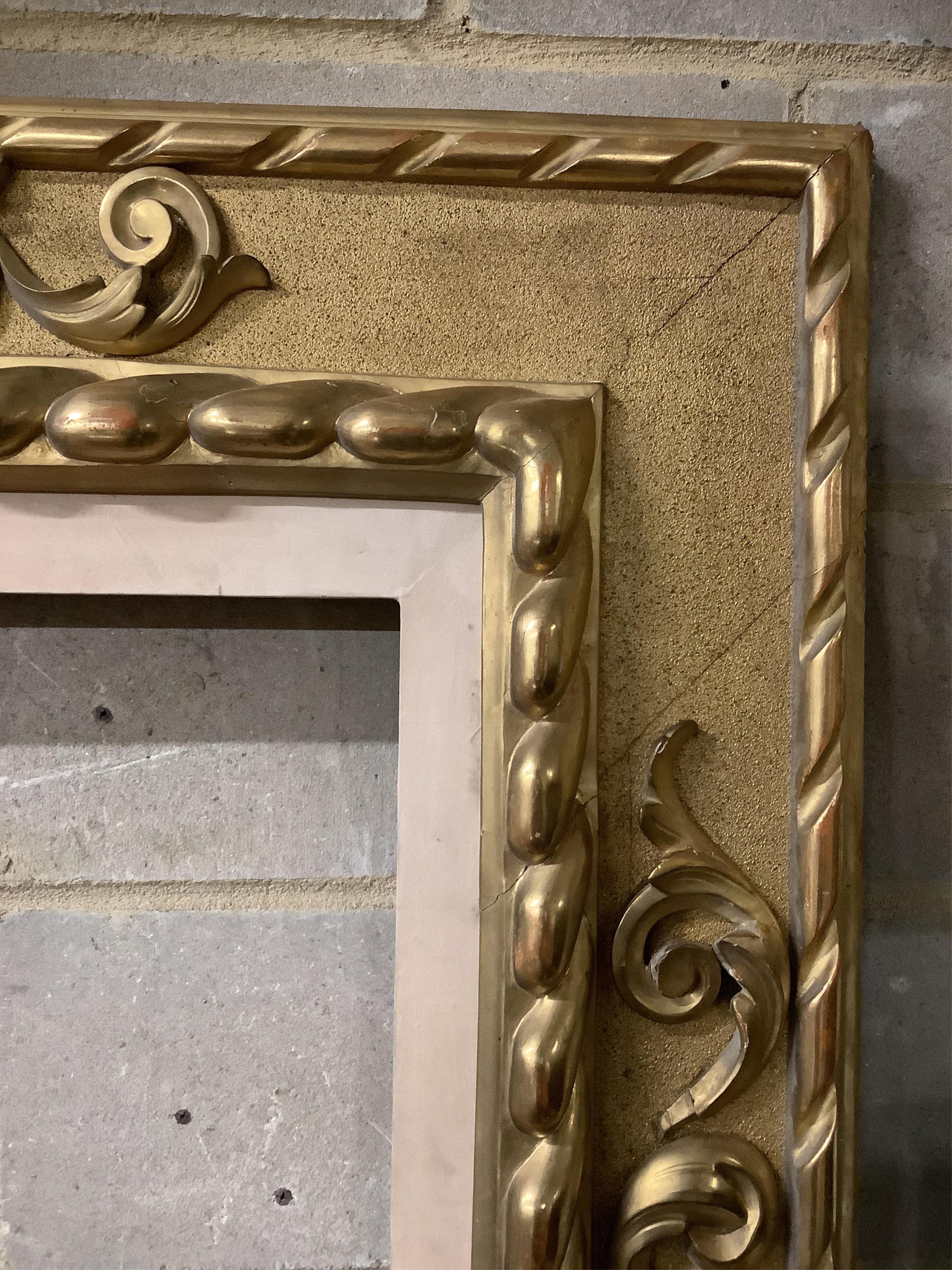 A rectangular giltwood and composition frame, width 142cm, height 180cm. Condition - good